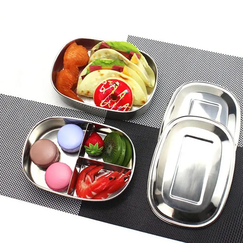 

Food Containers Stainless Steel Lunch Food Container Leakproof Design Multifunctional Small Divided Snack Box Kids Or Adult