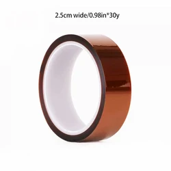 Gold Finger High-Temperature Resistant Polyimide Tape - 30m, Multi-Size, Anti-Static Insulation Tape - 30M (25mm G536)