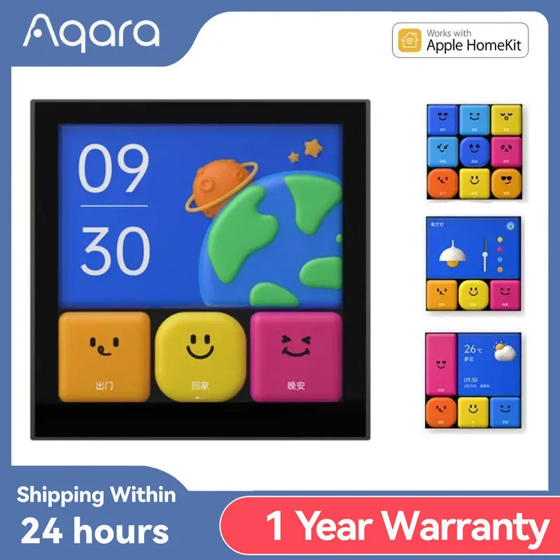 Aqara 스마트 스위치 S1E 스마트 홈 터치 컨트롤 장면 패널 LED 터치 패널, 음성 제어 원격 스위치 홈키트, Aqara 앱, 신제품