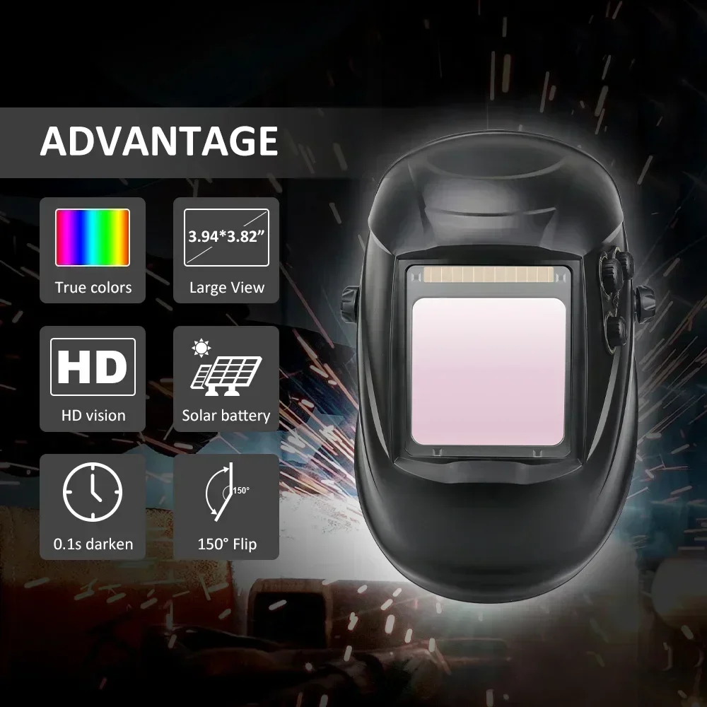 Professional Protective Welding Helmet Automatically Darkening for TIG MIG MMA