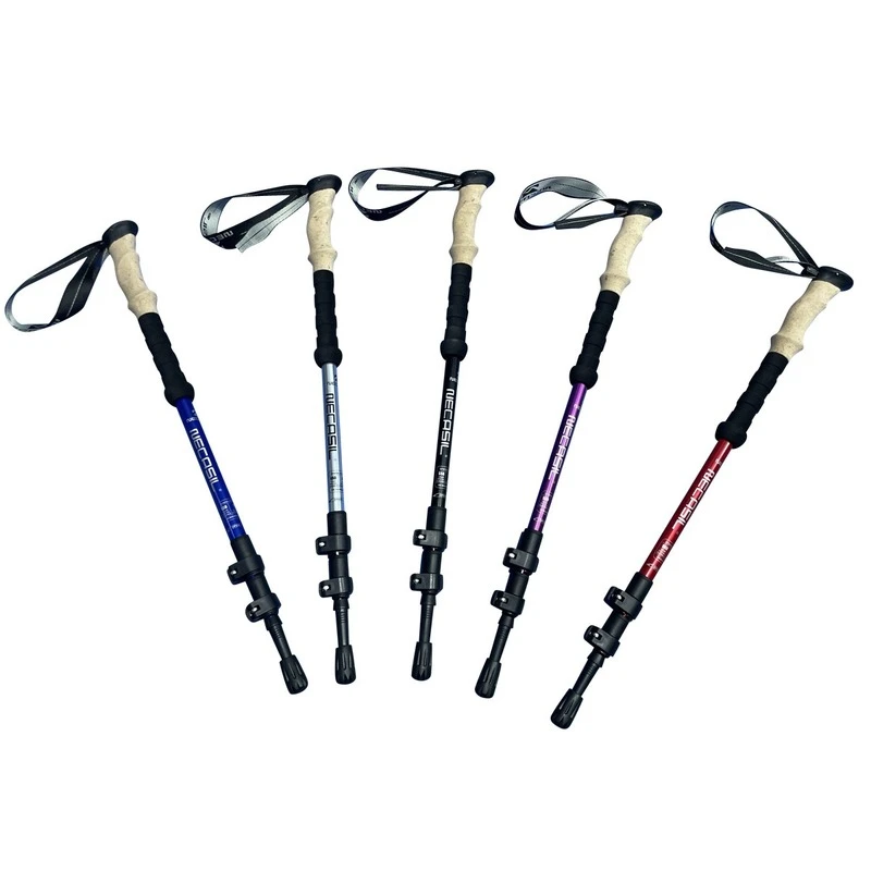 External lock Trekking pole hike telescope stick nordic walk cane carbon fiber aluminum ski camp