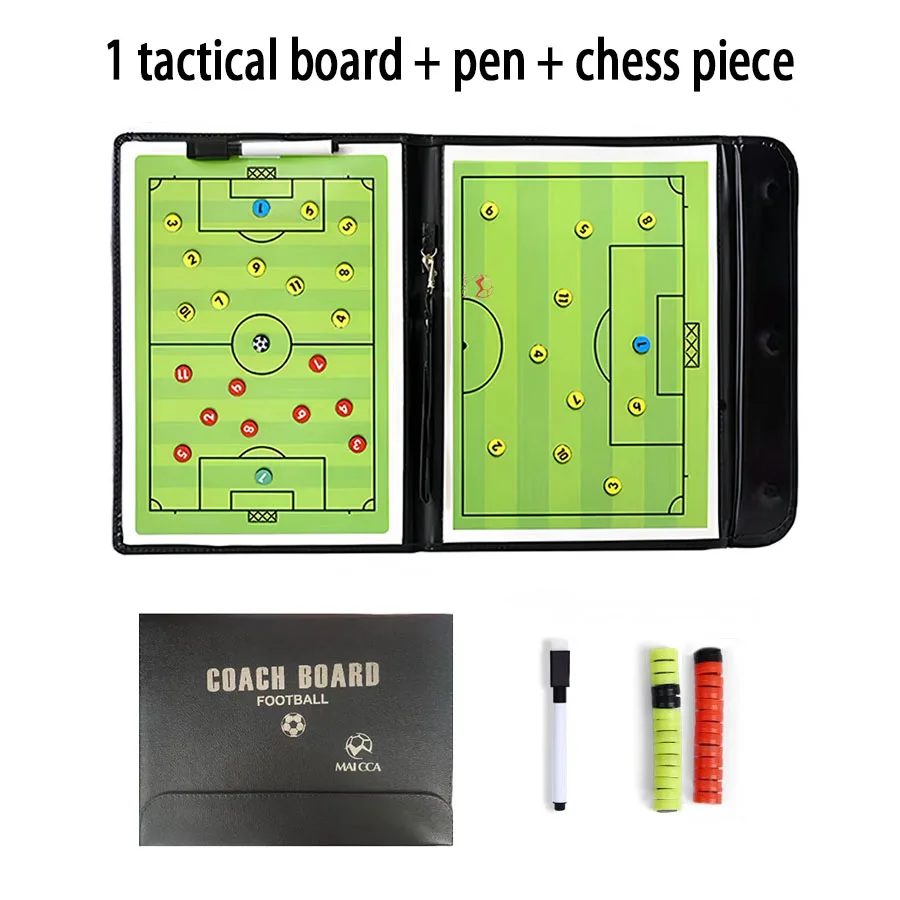 Portable Magnetic Soccer Coach Tactics Board Strategy Game Coaching Clipboard Kit with Dry Erase Marker and Magnets Universal soccer tactical board