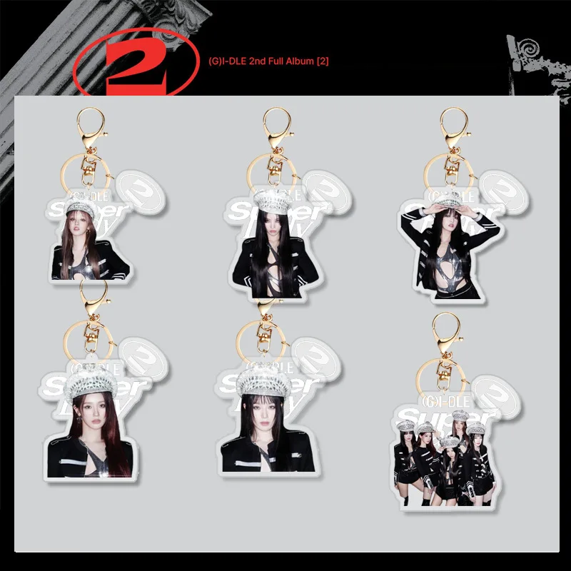 

A (G) I-DLE New Album 2ND YUQI MINNIE Acrylic Keychain Key Hanger Peripheral