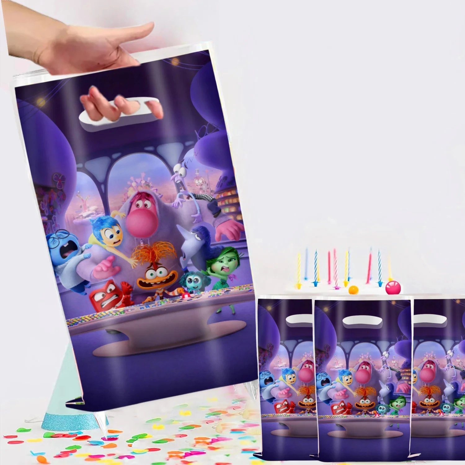 

Disney Inside Out Gift Bags Birthday Party Decoration Riley Goody Biscuit Package Candy Bag Baby Shower Kids Gift Party Supplies