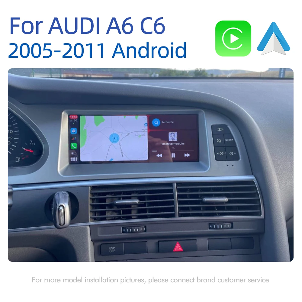 Radio navigation Audi A6 C6 2005-2009: CarPlay, Android Auto