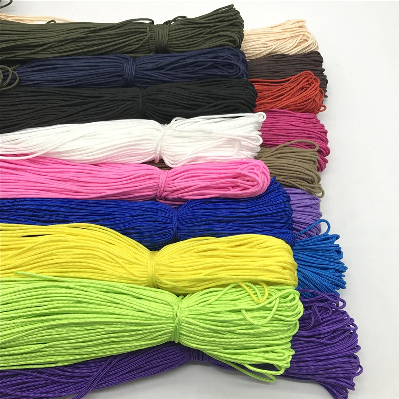 Garment Rivets 5yards/Lot 2mm Luminous Rope Paracord Parachute Cord Lanyard Rope Mil Spec Type  DIY Bracelet Accessories Embroidery Machines