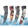 2PCS Breathable UV Protective Tattoo Arm Sleeve Driving Running Vissen Fietsen Mouwen Basketball Cover Skull Fishing Arm Sleeves 2