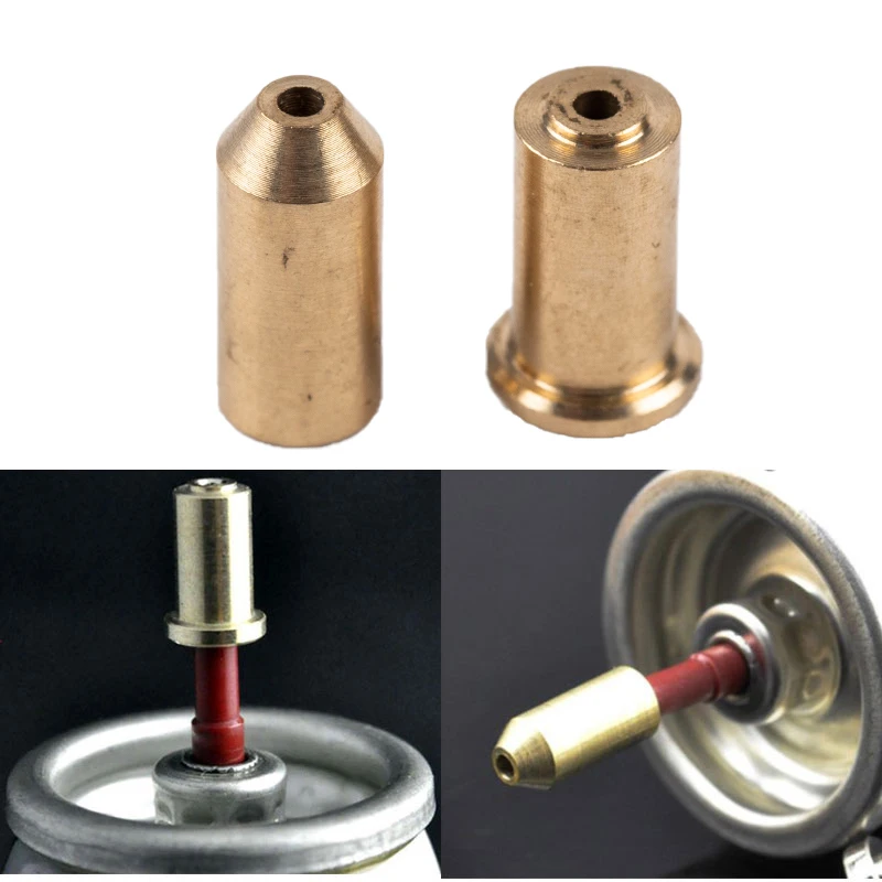3Pcs Ugello Riutilizzabile Ricarica Gas Butano Ottone Rame Adattatore Testa Gonfiabile Per Dupont Ligne 2/Gatsby Gas Lighter Riempimento Gas