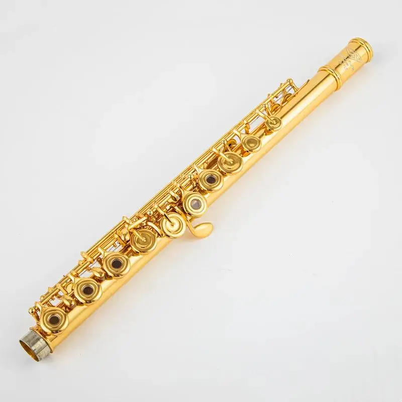USA Powell PS705 24K gold plated flute C tune 17 open hole gold plated professional flute instrument playing test instrument