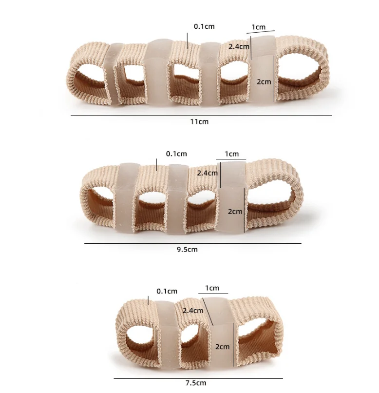 Toe Separators 1Pcs Silicone Toe Separator Hallux Valgus Corrector Spacer Spreader Finger Corrector Thumb Bunion Straightener Foot Care Tool