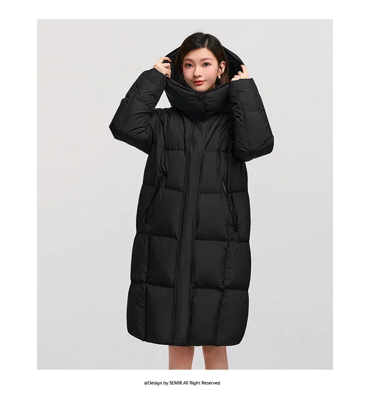 Down Jacket Women Long Length Water-Repellent New Winter Detachable Hood Winter Clothing