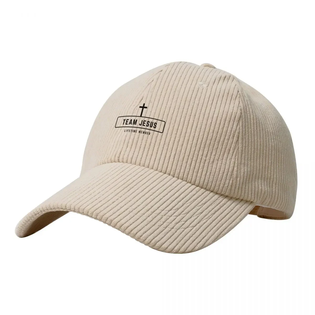 

Team Jesus - Lifetime Member Corduroy Baseball Cap Uv Protection Solar Hat Wild Ball Hat Hip Hop Golf Hats Woman Men's