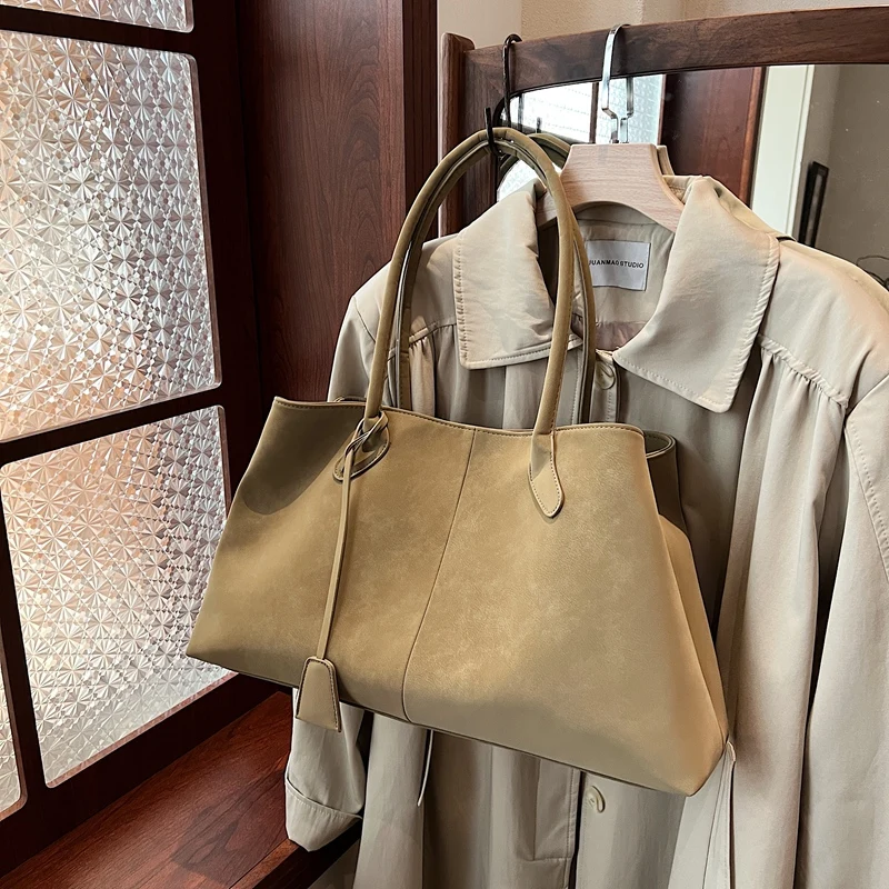 Faux Suede Shoulder Bag Trendy Work Bag Luxury Top Handle Bag Fashion Satchel Bag for Women Work Shopping Travel