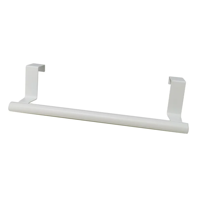 Kitchen Cabinet Door Towel Bar Stainless Steel Door Back Towel Hanging Holder Bathroom Punch-free Towels Hooks Home Organizer