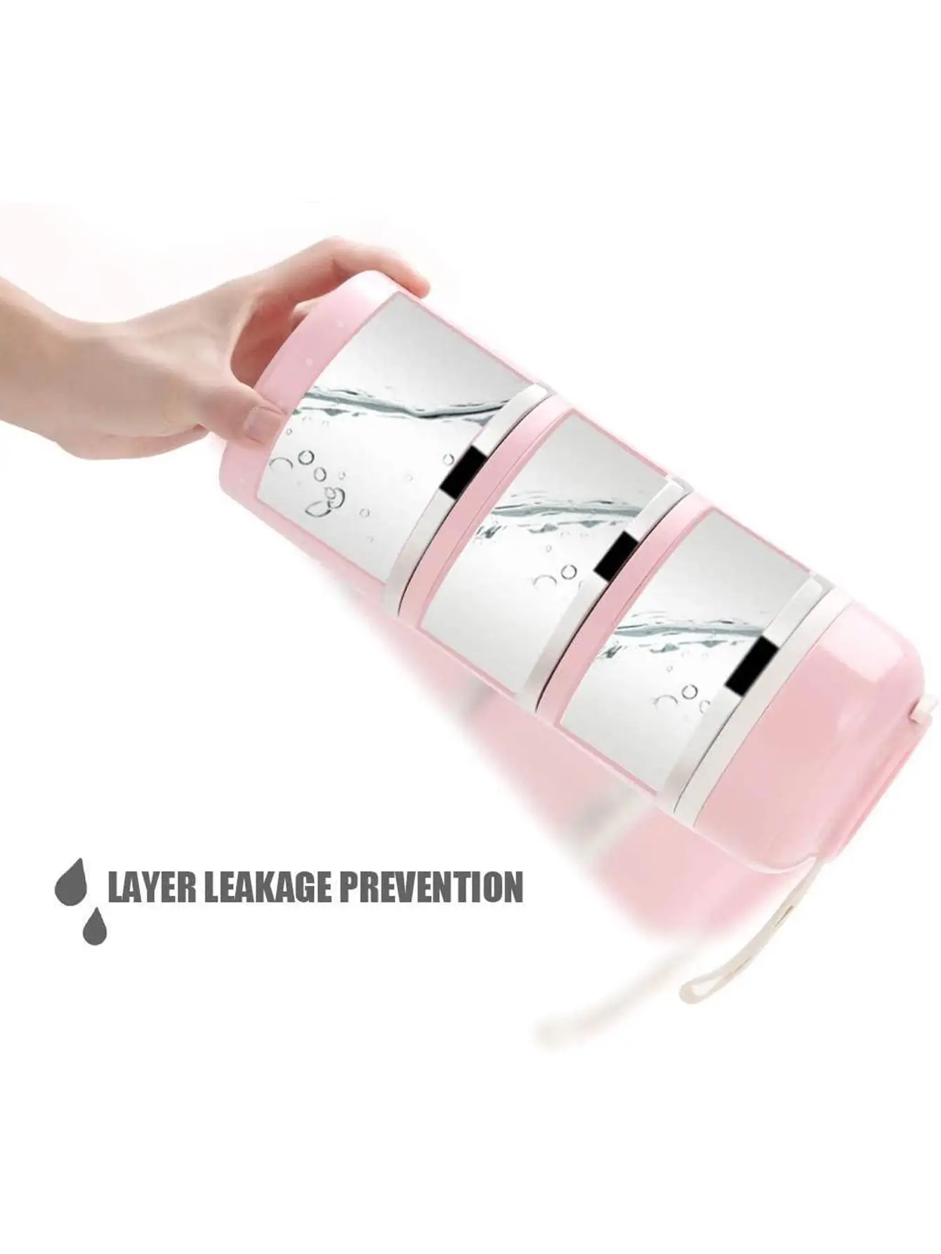 WORTHBUY Stainless Steel Eco-Friendly Leakproof Japanese Style Lunch Box Layers Thermal Suit for Office School Picni