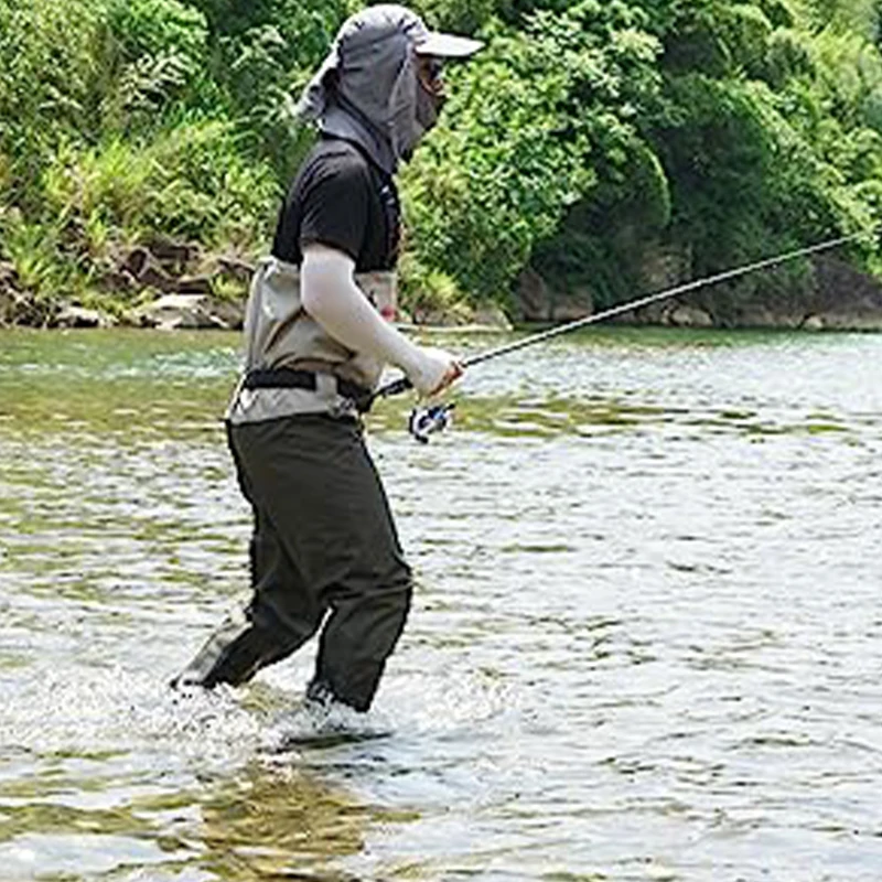 Siamese Waterproof Pants Fishing Half-length Wading Suit Fishing Pants  Overalls Waders Waterproof Waders Rain Pants With Boots