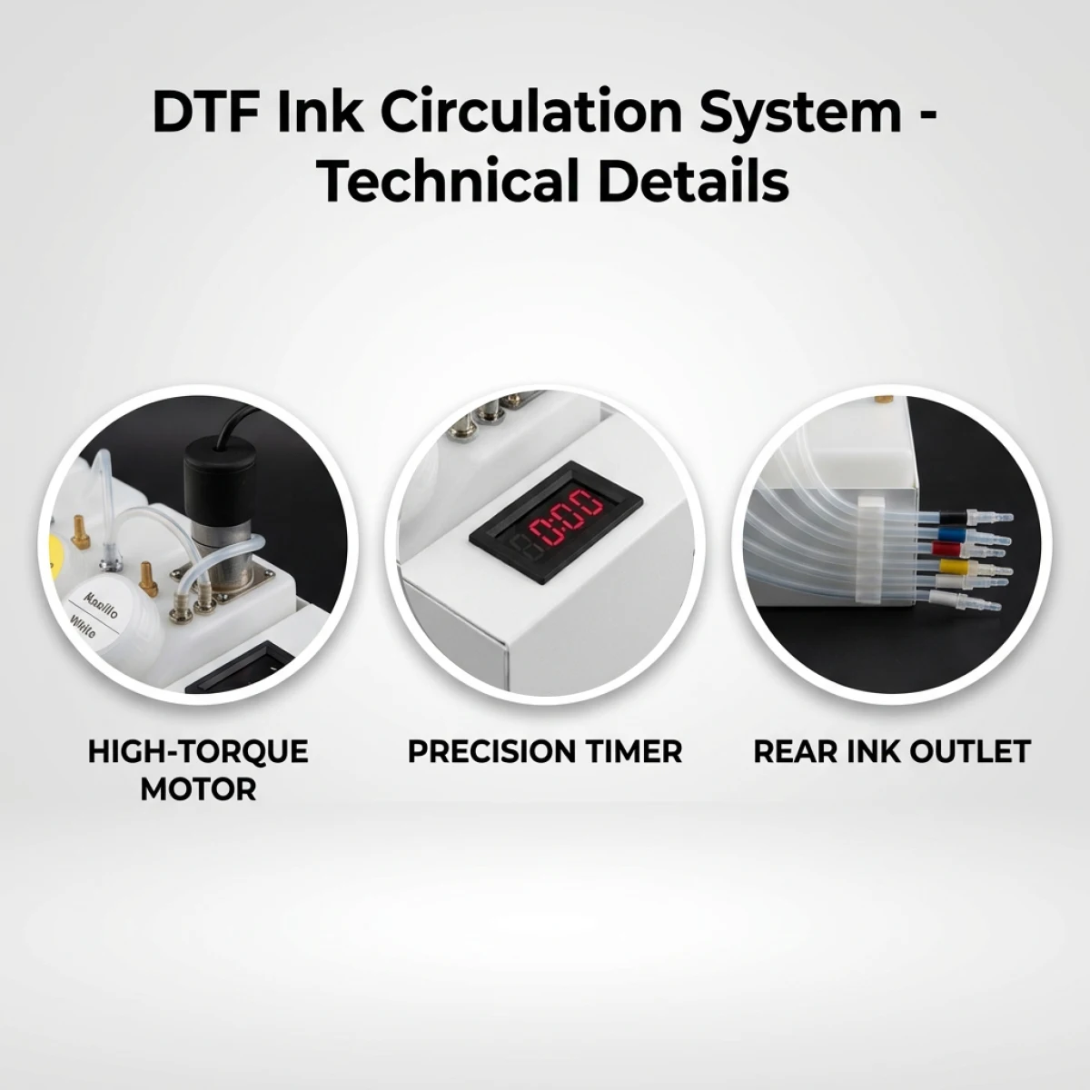 ET8550 XP15000 DTF CISS 잉크 시스템 변환 DIY 키트 범용 화이트 잉크 탱크 교반기 (엡손 L18050 L8050 L18100 L805 호환)