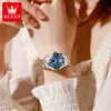 OLEVS 6608 Automatic Mechanical Watch For Women Deep Waterproof Luminous Moon Phase Hand Clock Original Luxury Women's Watches 4