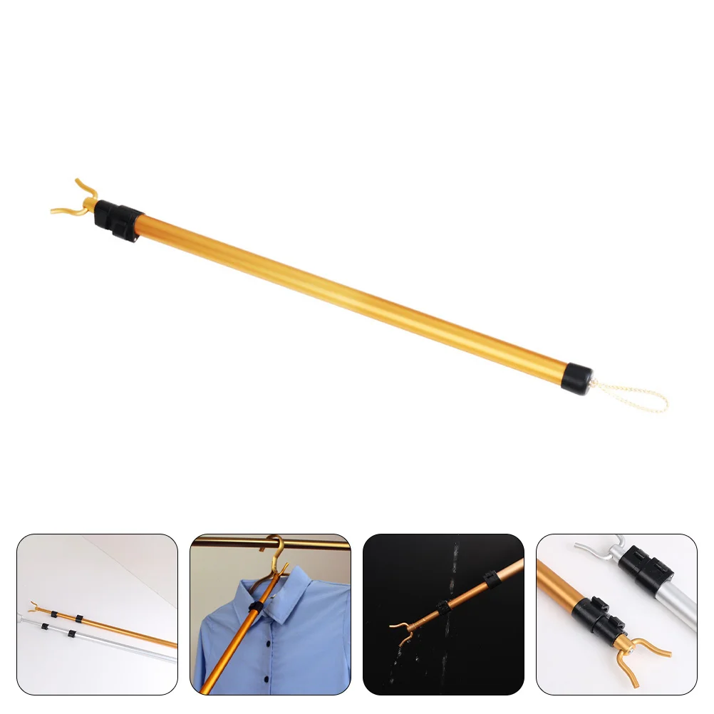 

Long Reach Pole Hook: Reach Telescoping Long Reach Closet Pole Adjustable Clothes Poles Alloy Extending Closet Hook Pole