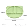 Baby Safe Sucker Silicone Dining Plate Solid Cute Cartoon Children Dishes Suction Toddle Training Tableware Kids Feeding Bowls 2