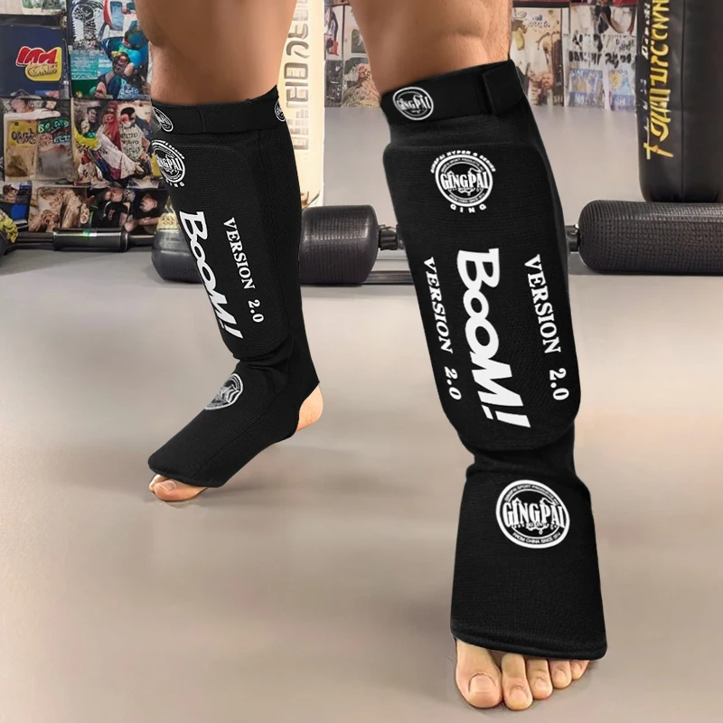 Soccer Shin Guards Shin Guard Pads Kickboxing Shin Guards Kickboxing Leg Guards Knitted leg guards with instep shin guards boxing Sanda fighting Muay Thai men women's calf adult children's karate