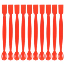 

10pcs Plastic Medicine Spoons Micro Sampling Spoons Experiment Spoons