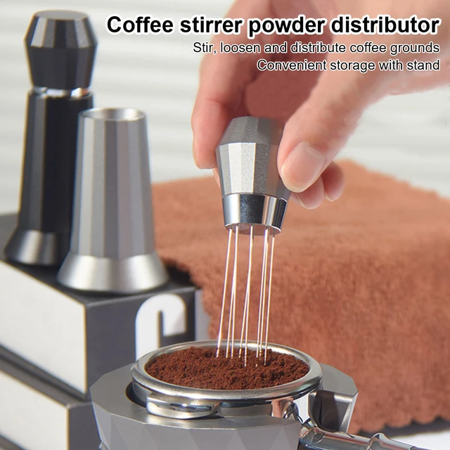 Upgraded WDT Tool Espresso Distribution Tool Needle Stirrer Distributor  With Stand