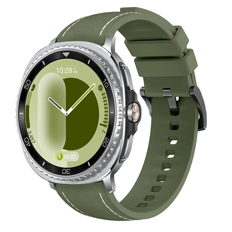 Premium Silicone and Leather Watch Strap - Comfortable and Stylish Wristband