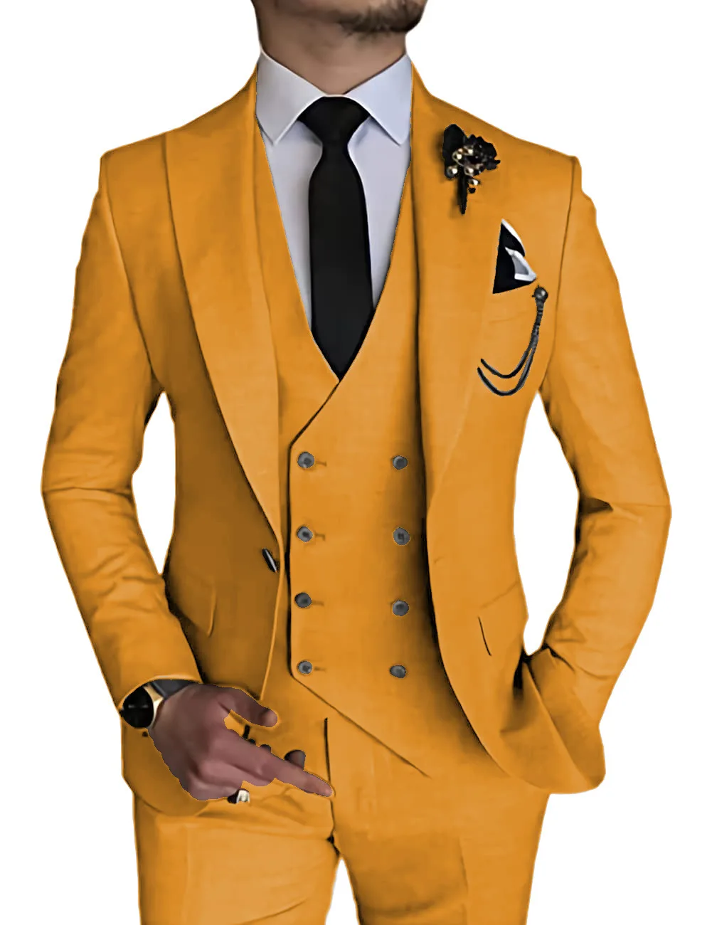 Men's Three Piece Suit  Perfect for Weddings and Special Occasions Trajes Elegante Para Hombres Trajes De Hombre 3PCS