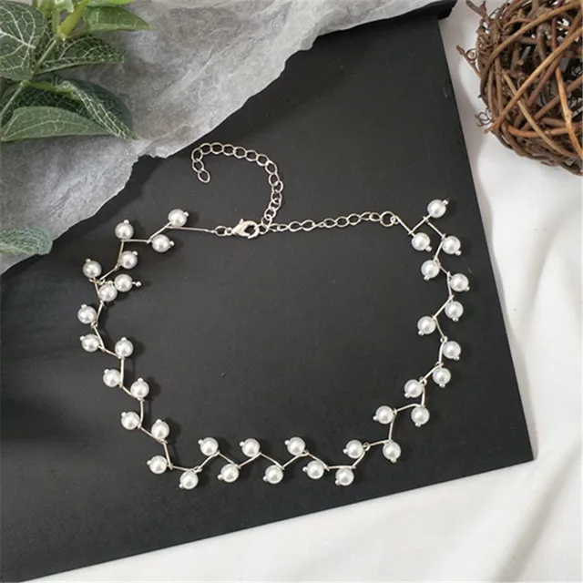 Europe and the United States popular light luxury baroque wind natural pearl necklace, stylish women's necklace temperament ( Imitation pearl )
