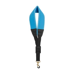 Adjustable High Elastic Cotton Saxophone Shoulder Strap - Colorful Woodwind Instrument Accessory (Blue Strap)
