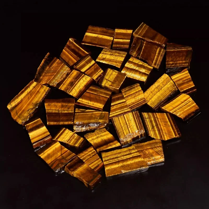 50g  Natural Tiger's Eye Slice Rough Gemstone Raw Tiger Eye Stone Small Slab 5