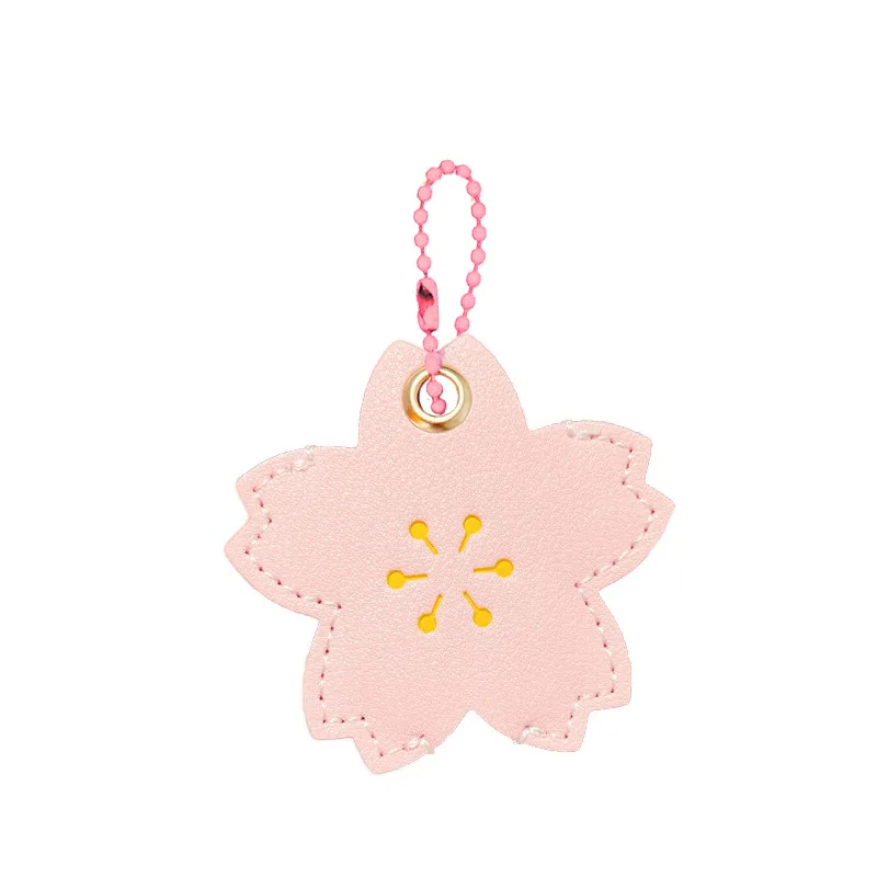 Novel Unique Design Flower Cartoon Mini Key Case Cute Leather Water Drop Access Control Card PU Protective Case keychain case cover