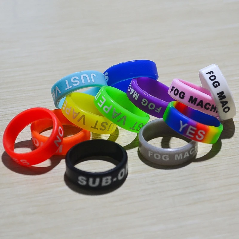 1/3PCS Silicone Rings Hypoallergenic Food Grade Flat Print New Arrival Men Women Wedding Rubber Bands Flexible