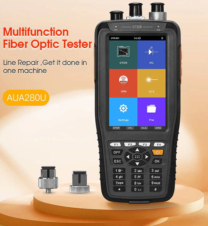 

Оптический рефлектометр AUA216A/U 28U/A 280U/A Smart OTDR 1310 1550nm 1610nm с сенсорным экраном VFL/OPM/OLS