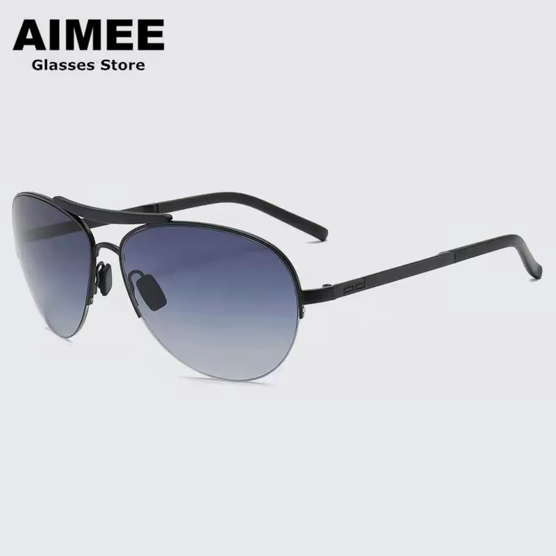 

Men's Pilot Drving Sunglasses Fashion Ultra-thin Sun Glasses Women Handmade No Screw Ultralight Eyeglasses UV Protect Color Lens
