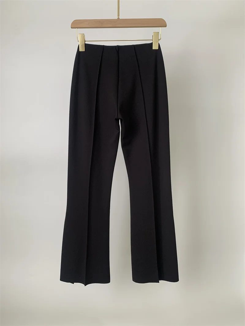 

2023 Summer New High Elastic Composite Fiber Slit Ankle-Length Pants