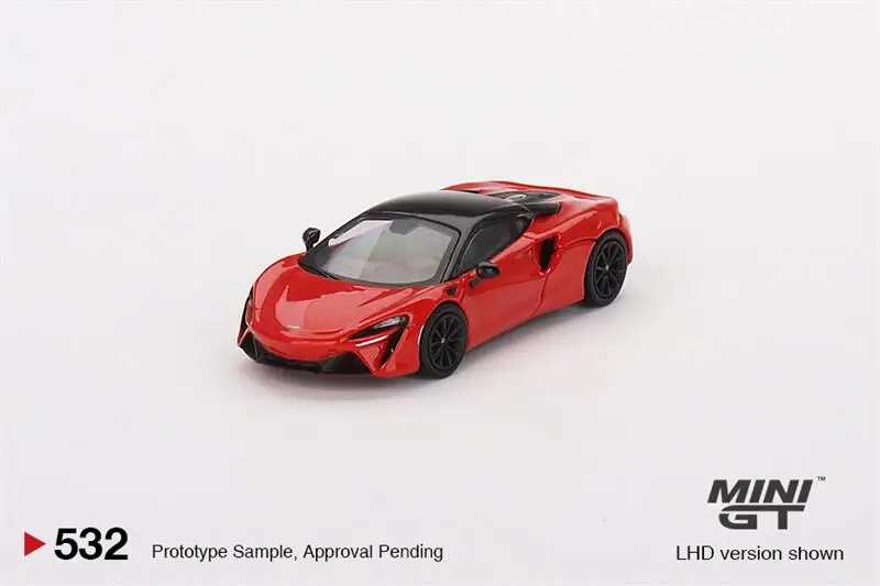 

MINI GT 1:64 McLaren Artura verмиллионов Red 2023 ллвд литая модель автомобиля