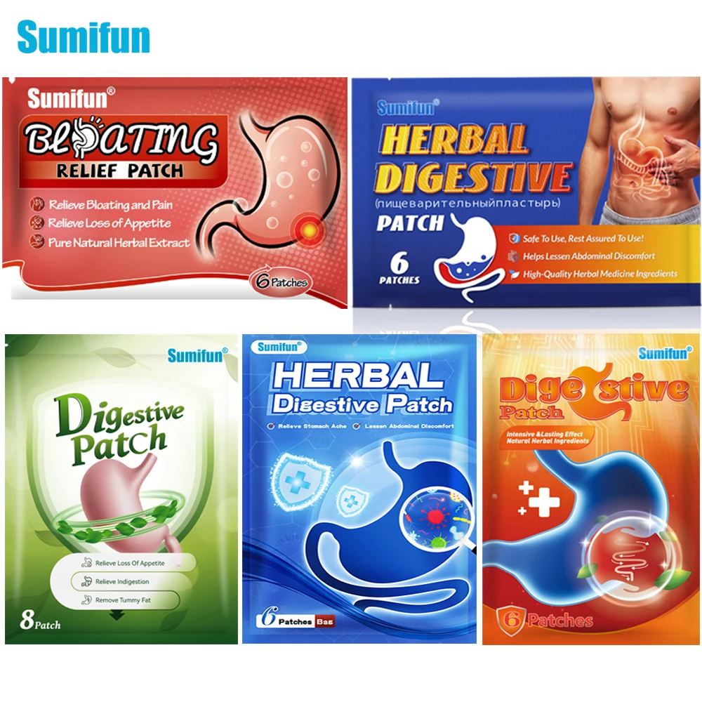 

5Types Sumifun Digestive Patch Herbal Navel Sticker Treat Gastritis Gastroenteritis Flatulence Diarrhea Indigestion Plaster