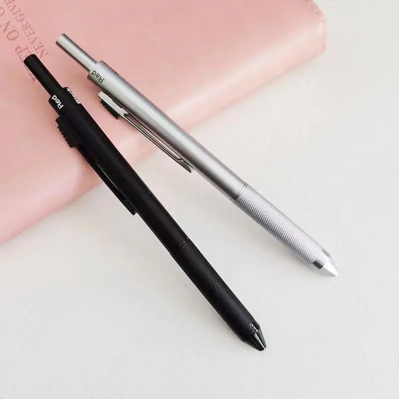 

4 In 1 Multicolor Metal Ballpoint Pens 3 Colors Ball Pen 1 Automatic Pencil For School Office Writing Supplies Stationery Gifts