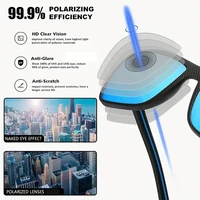 Square Polarized Sunglasses for Men and Women Lightweight Frame Sun Glasses - Image 3