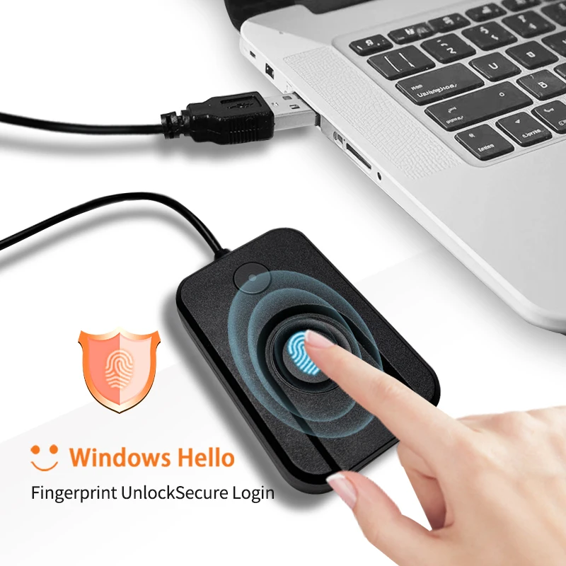New Windows 10 11 Hello Biometric Fingerprint Login USB Reader Scanner Module Device Biometrics Security Key Safe Account Login