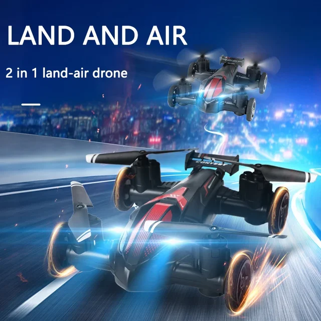JJRC 2in1 Mini Drone Air-Ground Flying Car 2.4G Dual Mode Racing Professional RC Car Quadcopter Drone Children Off-road Toy Dron 2