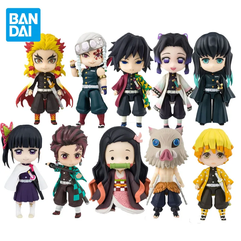 Bandai Original Figuarts Mini Demon Slayer Anime Figure Kamado Tanjirou Action Figure Toys For Boys Kids Bambini Regali Di Compleanno