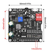 DY-T20L DC6-35V 10W/20W voice MP3 playback control module one-on-one trigger audio module supports USB flash drive TF-T20L Micro - Image 2