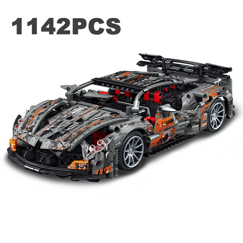 

1142PCS Technical McLarend Hypercar Racing Car Building Blocks High-tech Sportcars Bricks Model Vehicle Toys Kids Adult For Gift