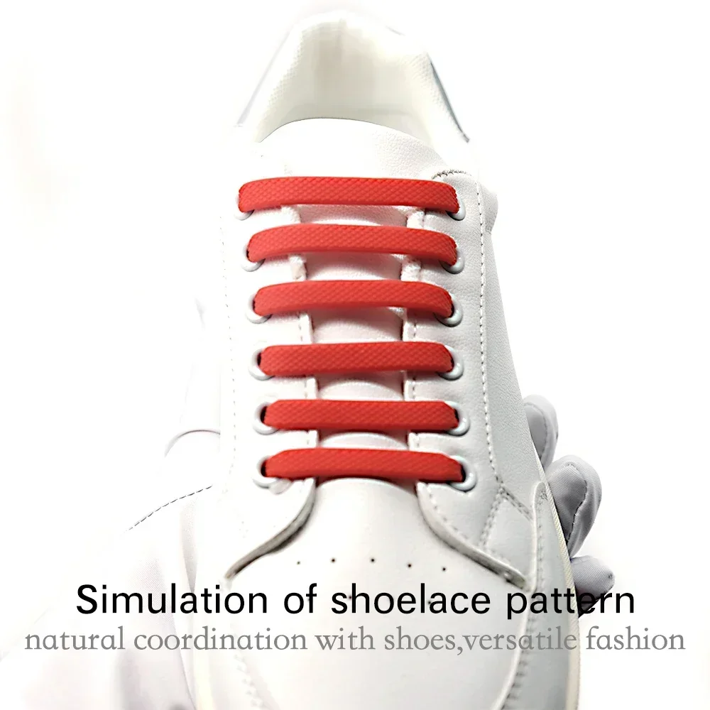 Elastic New Version Silicone No Tie Shoe Laces Fashion Unisex Athletic Lazy Quick Laces for Kid/Adult Rubber 16pcs/lot shoelaces without ties elastic shoelaces elastic shoe laces shoe accessories