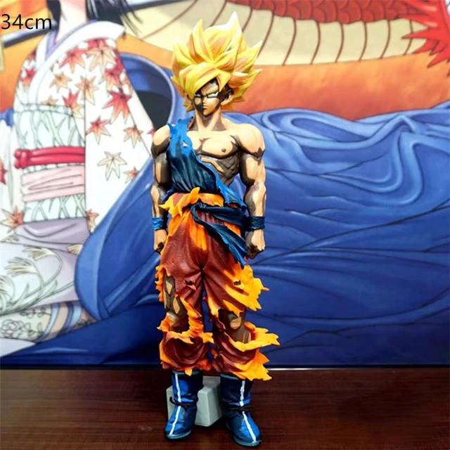 Dragon ball anime boneca modelo super saiyan vegeta demônio buu cabelo  branco preto permanente pose goku budokai forma de luta modelo - AliExpress