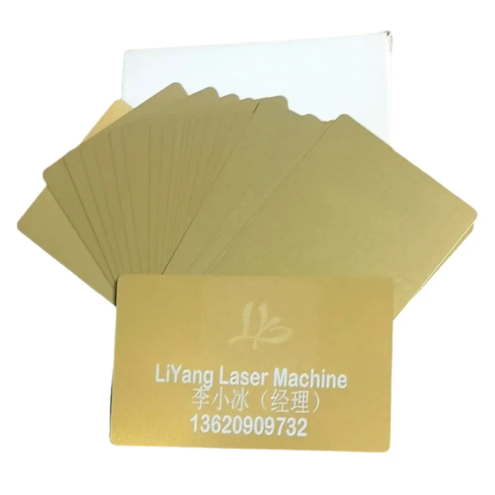 Graveur de noms d'impression personnalisé, 10 pièces, carte vierge par Sublimation, plaque signalétique en métal, Fiber épaisse, marquage Laser, gravure lisse