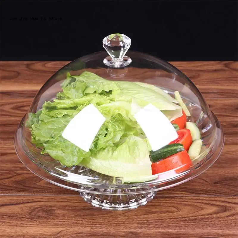 E8BD Clear Food Cover Dome Guard Shield Vegetable Fruit Food Freshing Holder For Fruit Vegetable Eating Tray Plate Dustproof,food cover